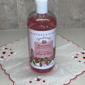 Crabtree & Evelyn Rosewater Bath and Shower Gel Rose Body Wash Bubble NWT